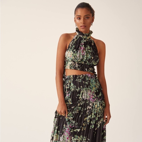 Sabina Musayev Pleated Halterneck Top Small - Picture 5 of 16